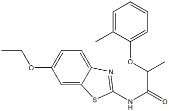 N-(6-ethoxy-1,3-benzothiazol-2-yl)-2-(2-methylphenoxy)propanamide Struktur