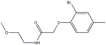 2-[(2-bromo-4-methylphenyl)oxy]-N-[2-(methyloxy)ethyl]acetamide Struktur