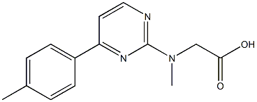 {methyl[4-(4-methylphenyl)-2-pyrimidinyl]amino}acetic acid Struktur