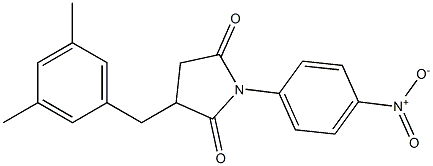 3-(3,5-dimethylbenzyl)-1-{4-nitrophenyl}pyrrolidine-2,5-dione Struktur