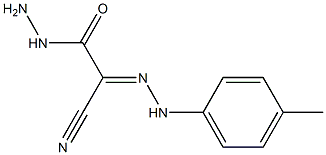 2-cyano-2-[(4-methylphenyl)hydrazono]acetohydrazide Struktur