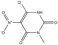 6-chloro-5-nitro-3-methyl-2,4(1H,3H)-pyrimidinedione Struktur