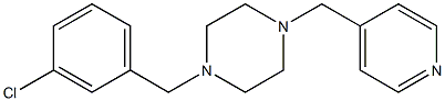 1-(3-chlorobenzyl)-4-(4-pyridinylmethyl)piperazine Struktur