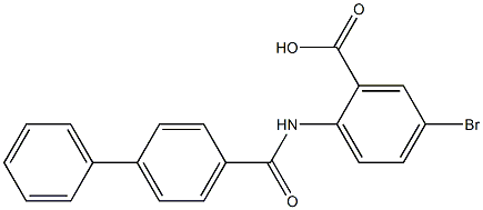 2-[([1,1'-biphenyl]-4-ylcarbonyl)amino]-5-bromobenzoic acid Struktur