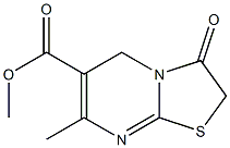 methyl 7-methyl-3-oxo-2,3-dihydro-5H-[1,3]thiazolo[3,2-a]pyrimidine-6-carboxylate Struktur