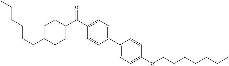 [4'-(heptyloxy)[1,1'-biphenyl]-4-yl](4-hexylcyclohexyl)methanone Struktur