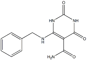 6-(benzylamino)-2,4-dioxo-1,2,3,4-tetrahydro-5-pyrimidinylformamide Struktur