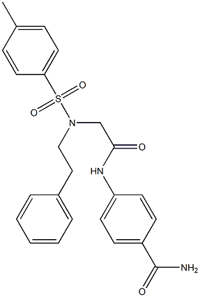 4-({[[(4-methylphenyl)sulfonyl](2-phenylethyl)amino]acetyl}amino)benzamide Struktur