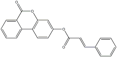 6-oxo-6H-benzo[c]chromen-3-yl 3-phenylacrylate Struktur