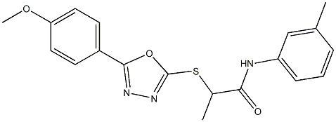 2-{[5-(4-methoxyphenyl)-1,3,4-oxadiazol-2-yl]sulfanyl}-N-(3-methylphenyl)propanamide Struktur