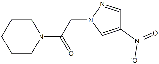 1-({4-nitro-1H-pyrazol-1-yl}acetyl)piperidine Struktur