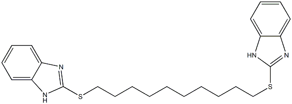 2-{[10-(1H-benzimidazol-2-ylsulfanyl)decyl]sulfanyl}-1H-benzimidazole Struktur