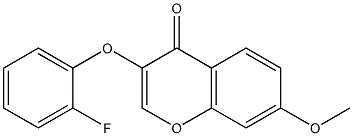 3-[(2-fluorophenyl)oxy]-7-(methyloxy)-4H-chromen-4-one Struktur