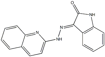 1H-indole-2,3-dione 3-(2-quinolinylhydrazone) Struktur