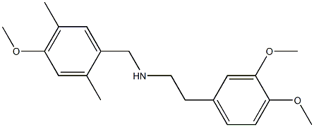 N-[2-(3,4-dimethoxyphenyl)ethyl]-N-(4-methoxy-2,5-dimethylbenzyl)amine Struktur