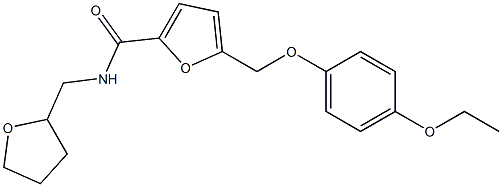 5-[(4-ethoxyphenoxy)methyl]-N-(tetrahydrofuran-2-ylmethyl)-2-furamide Struktur