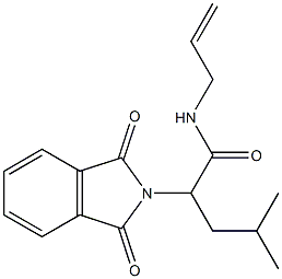 N-allyl-2-(1,3-dioxo-1,3-dihydro-2H-isoindol-2-yl)-4-methylpentanamide Struktur