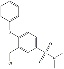 3-(hydroxymethyl)-N,N-dimethyl-4-(phenylsulfanyl)benzenesulfonamide Struktur