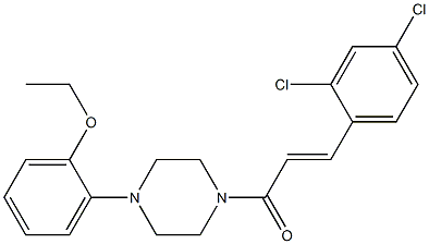 2-{4-[3-(2,4-dichlorophenyl)acryloyl]-1-piperazinyl}phenyl ethyl ether Struktur