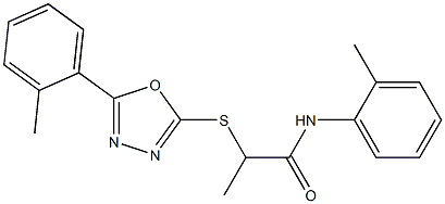 N-(2-methylphenyl)-2-{[5-(2-methylphenyl)-1,3,4-oxadiazol-2-yl]sulfanyl}propanamide Struktur