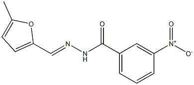 3-nitro-N'-[(5-methyl-2-furyl)methylene]benzohydrazide Struktur