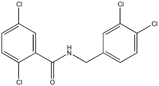 2,5-dichloro-N-(3,4-dichlorobenzyl)benzamide Struktur