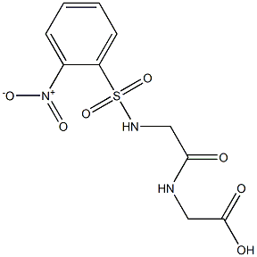 ({[({2-nitrophenyl}sulfonyl)amino]acetyl}amino)acetic acid Struktur