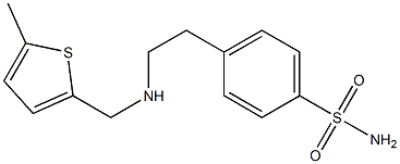 4-(2-{[(5-methyl-2-thienyl)methyl]amino}ethyl)benzenesulfonamide Struktur