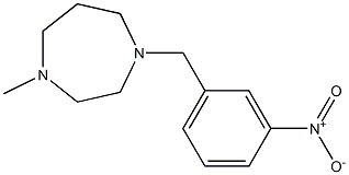 1-({3-nitrophenyl}methyl)-4-methyl-1,4-diazepane Struktur