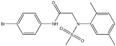 N-(4-bromophenyl)-2-[2,5-dimethyl(methylsulfonyl)anilino]acetamide Struktur