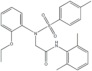 N-(2,6-dimethylphenyl)-2-{2-ethoxy[(4-methylphenyl)sulfonyl]anilino}acetamide Struktur