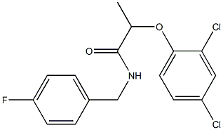 2-(2,4-dichlorophenoxy)-N-(4-fluorobenzyl)propanamide Struktur