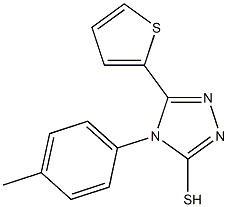 4-(4-methylphenyl)-5-(2-thienyl)-4H-1,2,4-triazole-3-thiol Struktur