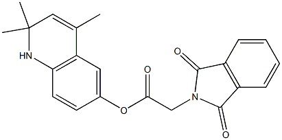 2,2,4-trimethyl-1,2-dihydro-6-quinolinyl (1,3-dioxo-1,3-dihydro-2H-isoindol-2-yl)acetate Struktur