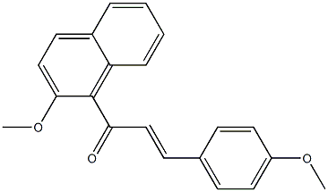 1-(2-methoxy-1-naphthyl)-3-(4-methoxyphenyl)-2-propen-1-one Struktur