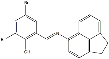 2,4-dibromo-6-[(1,2-dihydro-5-acenaphthylenylimino)methyl]phenol Struktur