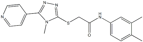 N-(3,4-dimethylphenyl)-2-{[4-methyl-5-(4-pyridinyl)-4H-1,2,4-triazol-3-yl]sulfanyl}acetamide Struktur