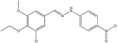 3-chloro-4-ethoxy-5-methoxybenzaldehyde {4-nitrophenyl}hydrazone Struktur