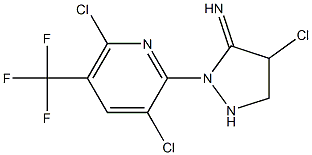 4-chloro-2-[3,6-dichloro-5-(trifluoromethyl)-2-pyridinyl]-3-pyrazolidinimine Struktur