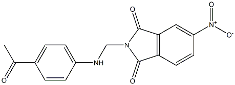 2-[(4-acetylanilino)methyl]-5-nitro-1H-isoindole-1,3(2H)-dione Struktur