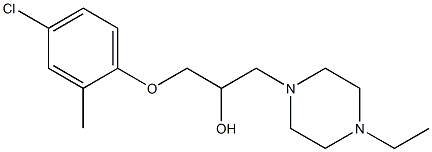 1-(4-chloro-2-methylphenoxy)-3-(4-ethyl-1-piperazinyl)-2-propanol Struktur