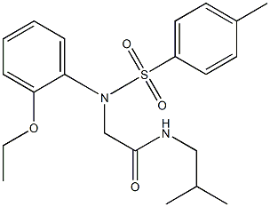 2-{2-ethoxy[(4-methylphenyl)sulfonyl]anilino}-N-isobutylacetamide Struktur