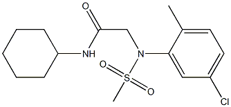 2-[5-chloro-2-methyl(methylsulfonyl)anilino]-N-cyclohexylacetamide Struktur