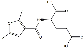 N-(2,5-dimethyl-3-furoyl)glutamic acid Struktur