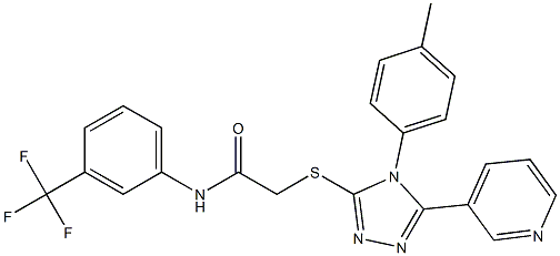 2-{[4-(4-methylphenyl)-5-pyridin-3-yl-4H-1,2,4-triazol-3-yl]sulfanyl}-N-[3-(trifluoromethyl)phenyl]acetamide Struktur