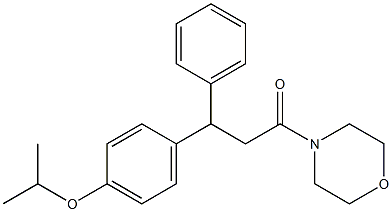 isopropyl 4-[3-(4-morpholinyl)-3-oxo-1-phenylpropyl]phenyl ether Struktur