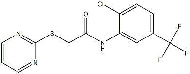 N-[2-chloro-5-(trifluoromethyl)phenyl]-2-(2-pyrimidinylsulfanyl)acetamide Struktur