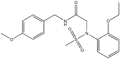 2-[2-ethoxy(methylsulfonyl)anilino]-N-(4-methoxybenzyl)acetamide Struktur