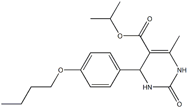 isopropyl 4-(4-butoxyphenyl)-6-methyl-2-oxo-1,2,3,4-tetrahydropyrimidine-5-carboxylate Struktur