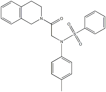 N-[2-(3,4-dihydro-2(1H)-isoquinolinyl)-2-oxoethyl]-N-(4-methylphenyl)benzenesulfonamide Struktur